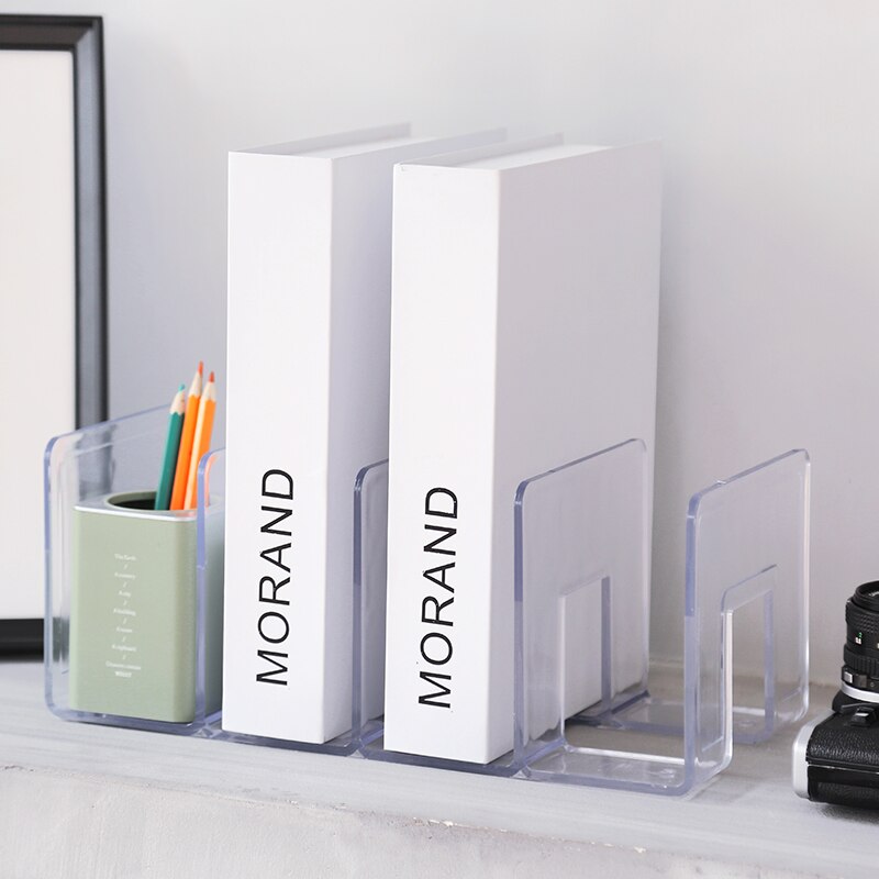 Acrylic Book Organizer Space-Saving Office Supplies Desk Accessorie Multi-layer Stationery Magazine Storage Holder Shelf