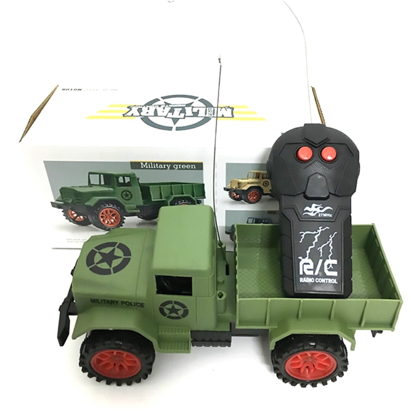 1:24 RC Car 2.4G 4WD 15km/h Radio Control Car Crawler Off Road RTR Vehicle Models Green Yellow Dark Gray Toys for Children: Green