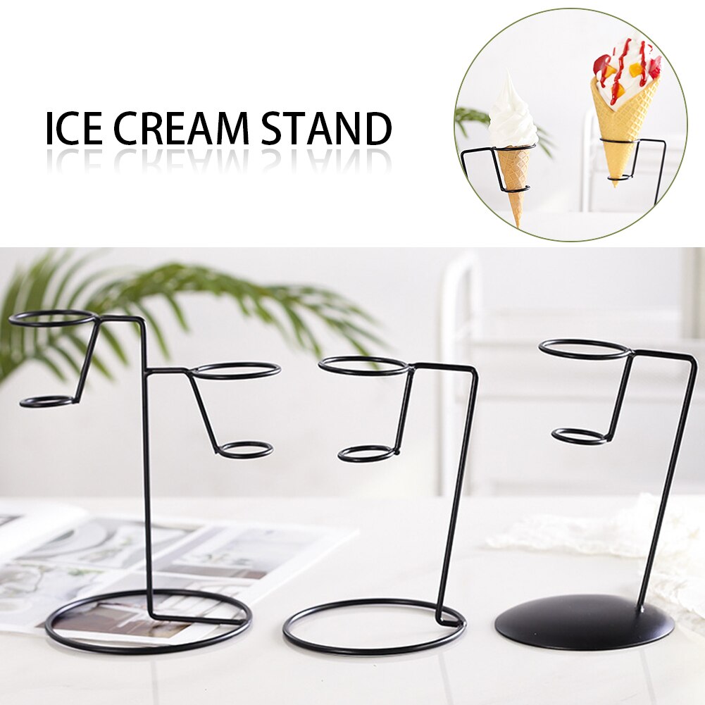 Reusable Display Stand Home Wedding Popcorn Ice Cream Cone Holder Sweets Party Shop Birthday With Base French Fries Restaurant