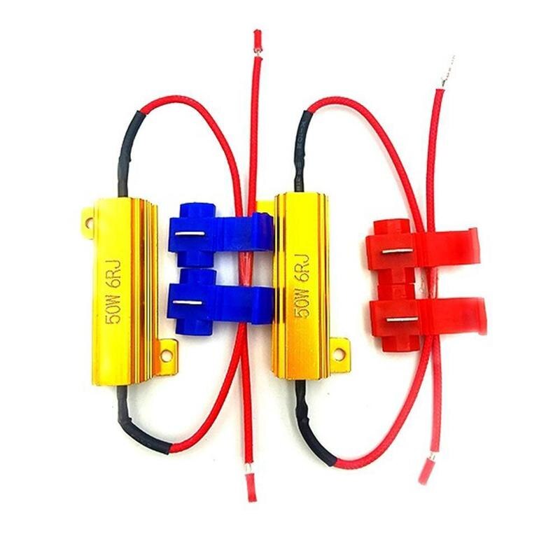 2 uds H7 50W 6Ω coche LED resistencia de carga controlador advertencia decodificador de cancelador luz Error libre 12V toda la serie de resistencia