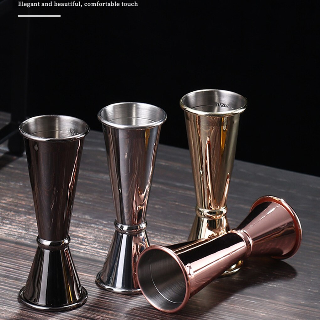 30ml/60ml Stainless Steel Cocktail Double Shaker Measure Cup Drink Spirit Measure Jigger Kitchen Gadgets