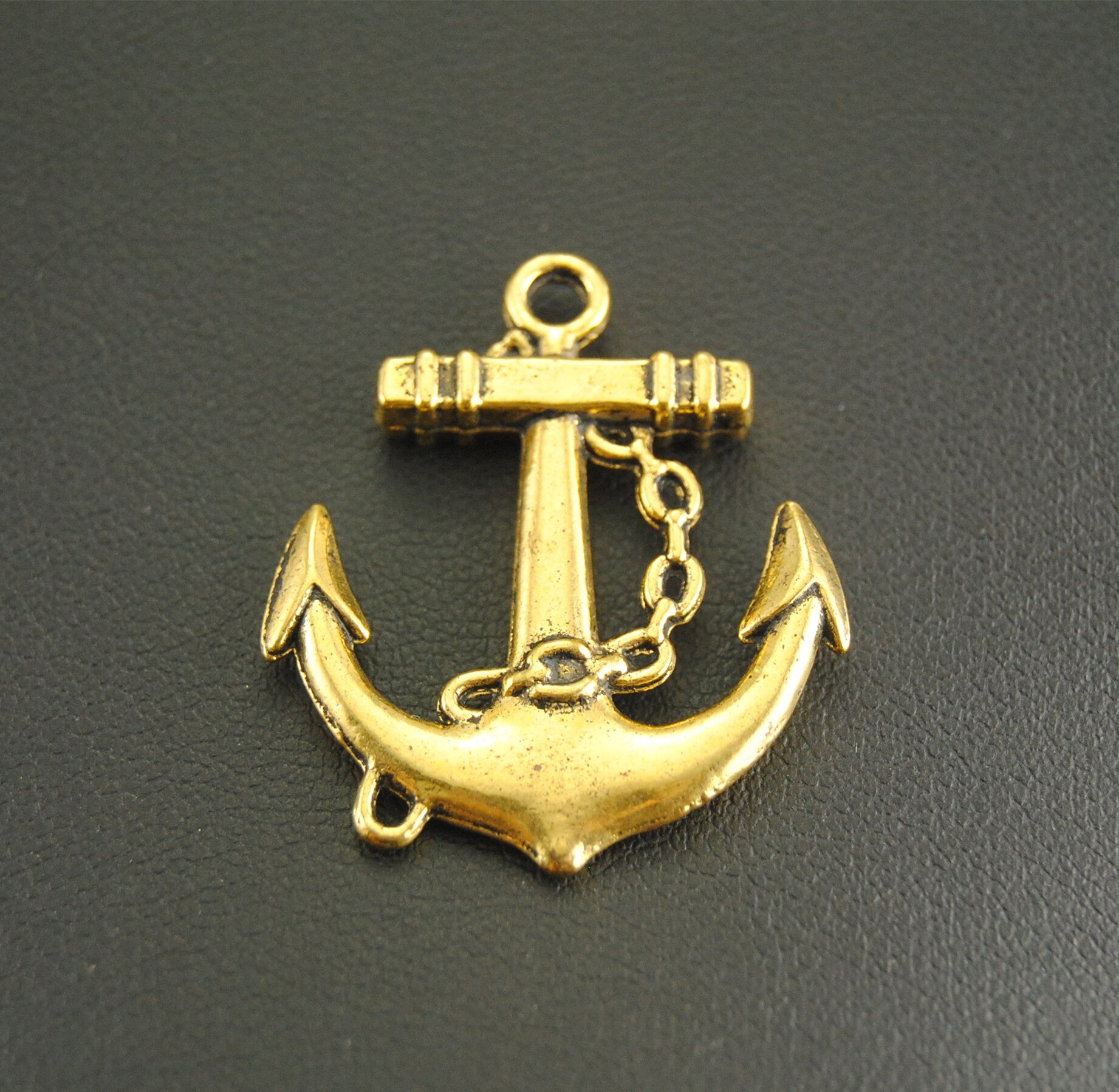 Breloques en forme d'ancre épaisse, faites à la main, pendentifs pour bijoux, 3 couleurs, 10 pièces/lot, A26/A30/A747