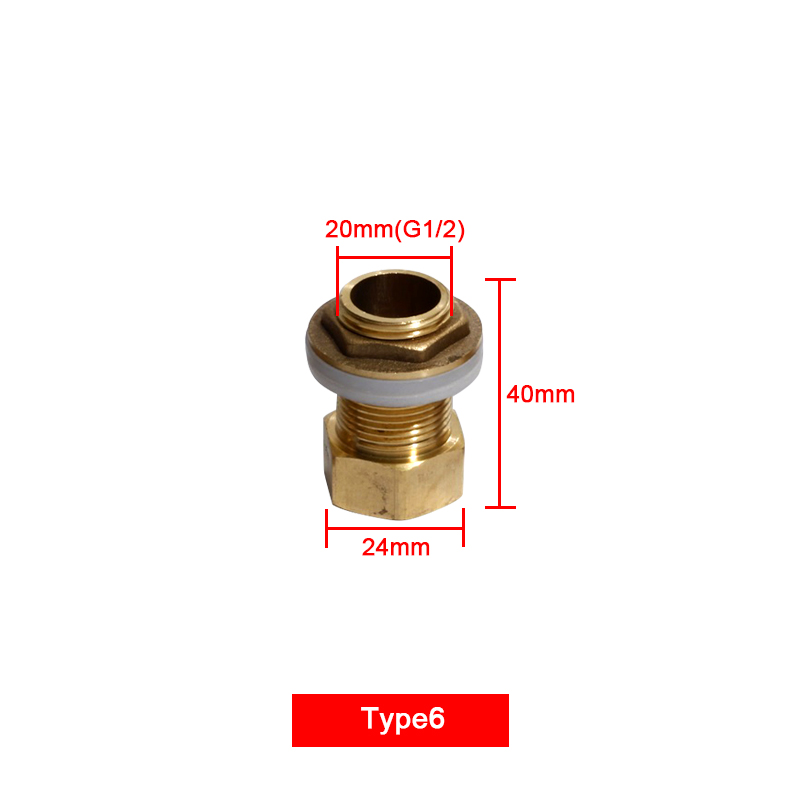 20mm Water Tank Pipe Fitting 1/2'' Fish Tank Pipe Fitting Water Connector Female Male Thread Pipe Joint: 6