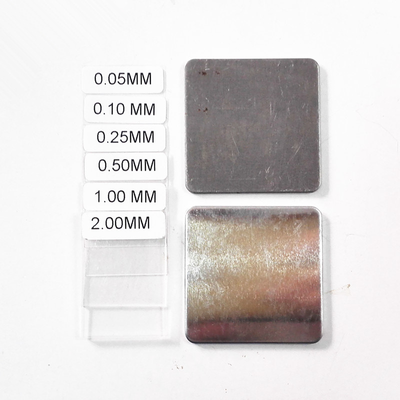 Aluminium Ijzer Kalibratie platen set met 6 stuks Coating dikte films voor laagdiktemeter