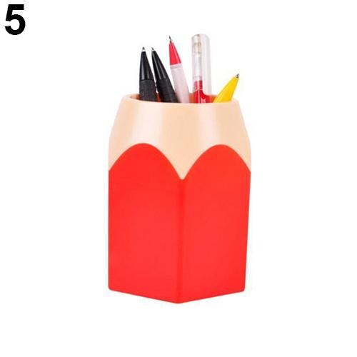 Porte-stylos porte-stylo pinceau, organisateur de stockage de papeterie de bureau en forme de crayon, fournitures scolaires pour enfants directe: Rouge