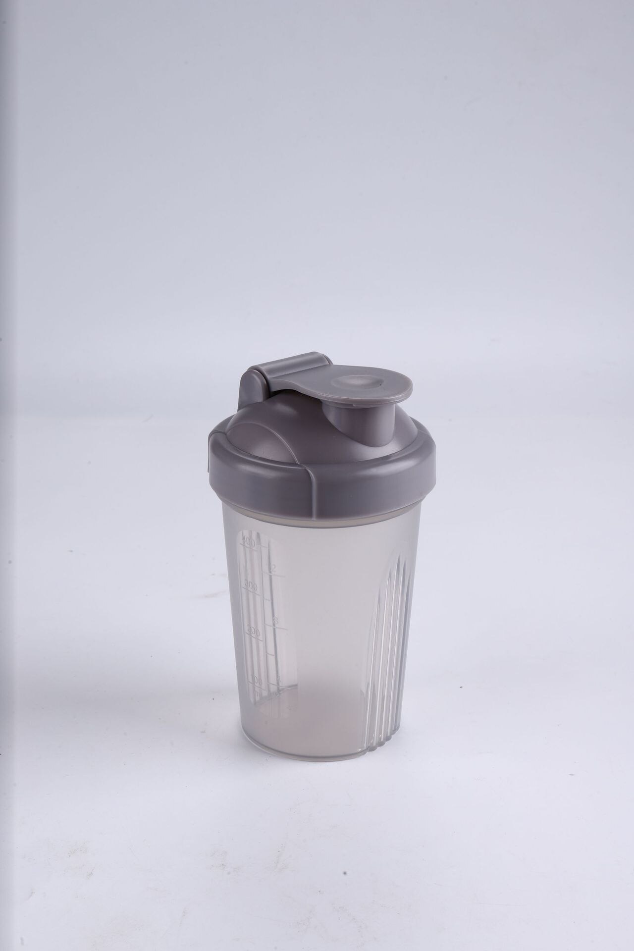 Shake Cup 400ml Sports Cup Plastic Water Cup Fitness Milkshake Blending Cup: Cold Gray