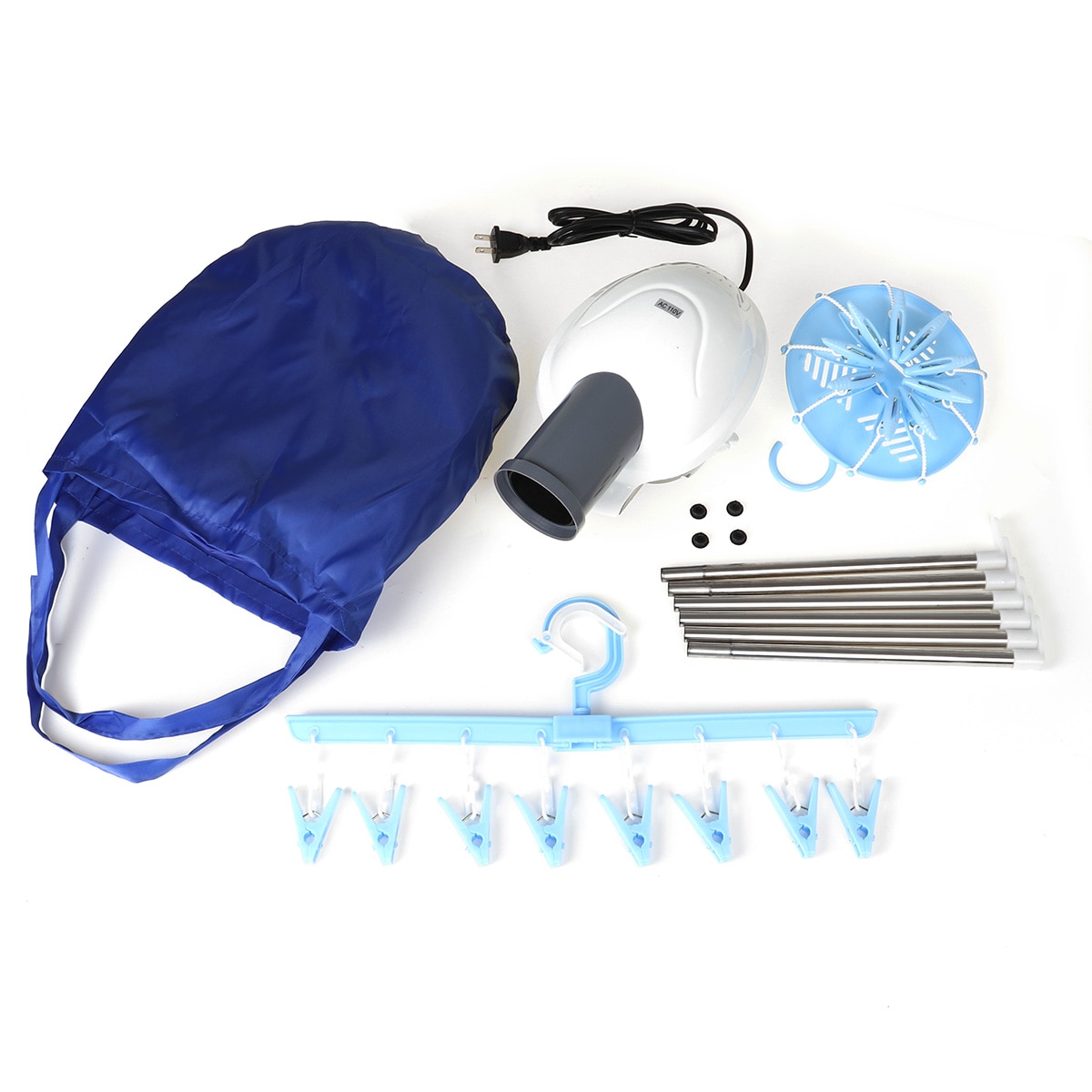 800W 50Hz Portable Electric Clothes Dryer Folding Travel Quick Drying Clothes Warm Air Cloth Dryer Wardrobe Storage Cabinet