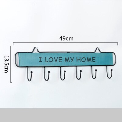 Rack Hooks 3 Size Modern Silplicity Style Wooden Wall-mounted Shelving Hook Storage Rack Home Decorative Hook Key Hook Coat Rack: BLUE6