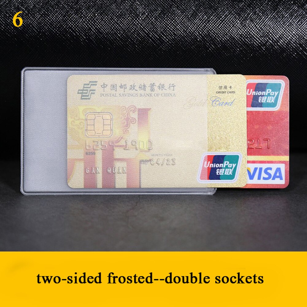 Waterdichte Transparante Pvc Card Cover Siliconen Plastic Kaarthouder Credit Cards Holder Bank Card Id Kaarthouder Bus Card Case: 6