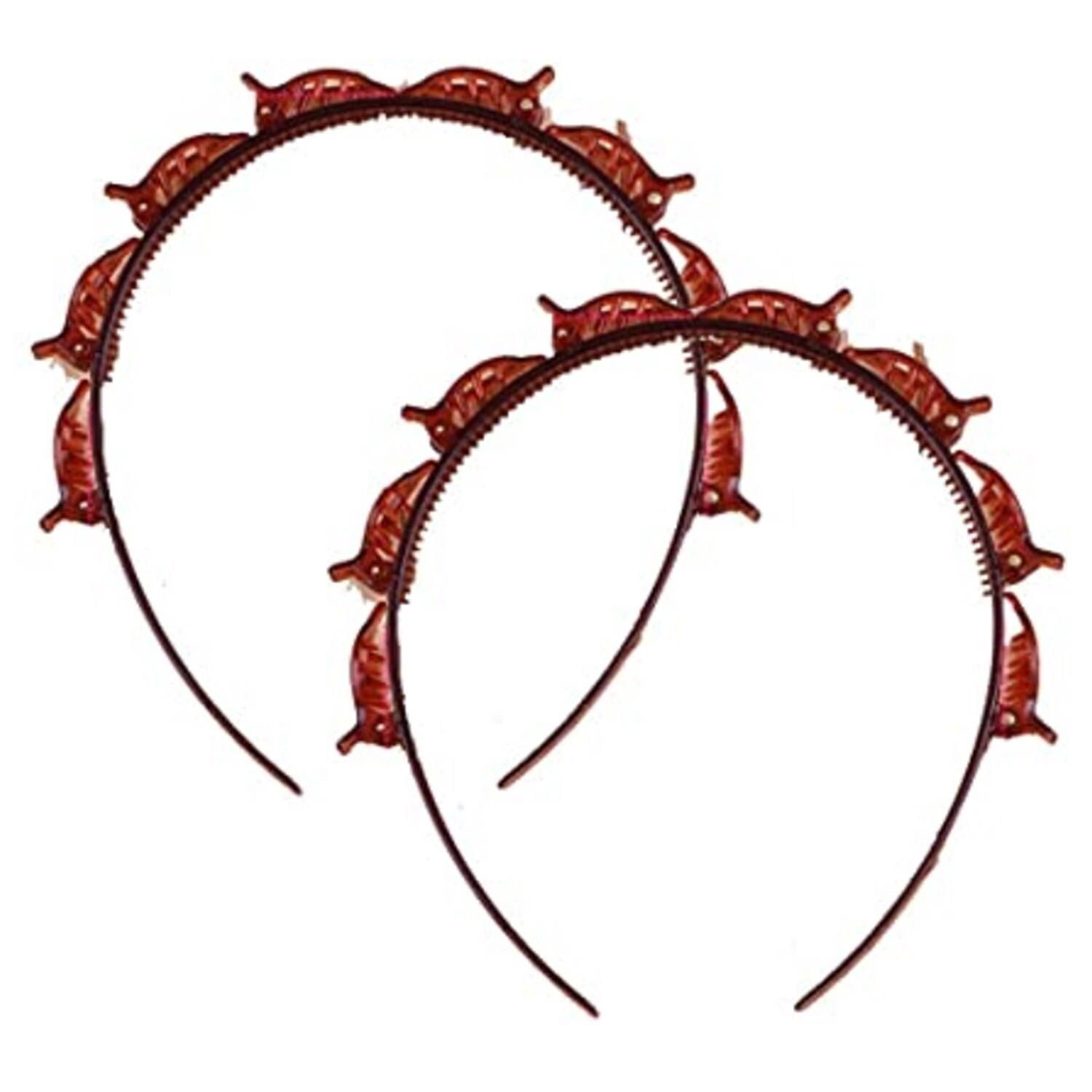 2Stck Doppel Pony Frisur Haarnadel Twist Zopf Haarband Stirnband Haar Band Band + 2Stck Haarspangen für Frauen Mädchen Schwarz: D Stil
