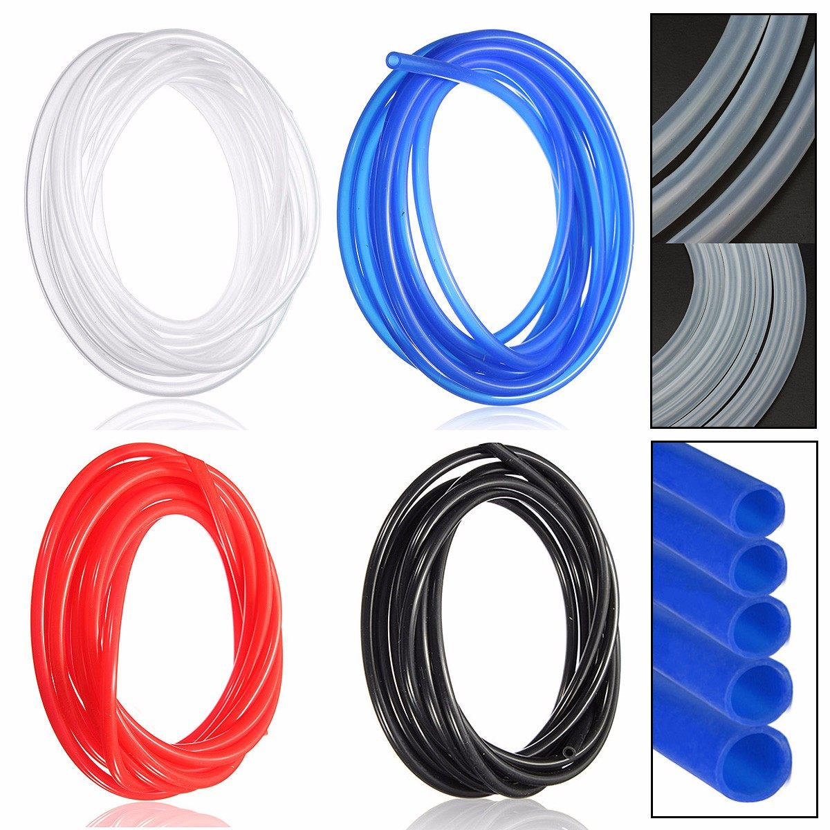 Straight Silicone Coolant Hose 3 Meter Length Intercooler Pipe ID 3mm 4mm 5mm 6mm 10mm Red/Blue/Black/translucent
