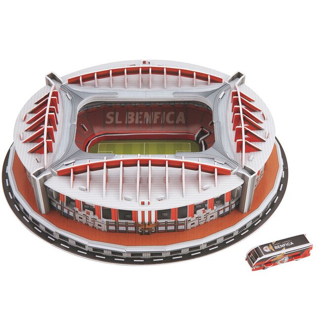 3D Puzzle toys World famous football stadium 16 styles models Camp Nou, Bernabeu,Old Trafford etc. kids diy papercraft models: 128