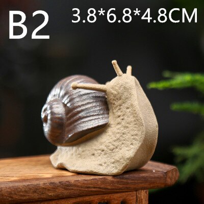 Bonsaï d'escargot en céramique | Micro paysage, décoration de jardin, décoration d'extérieur en pot, ornements de jardin: B2