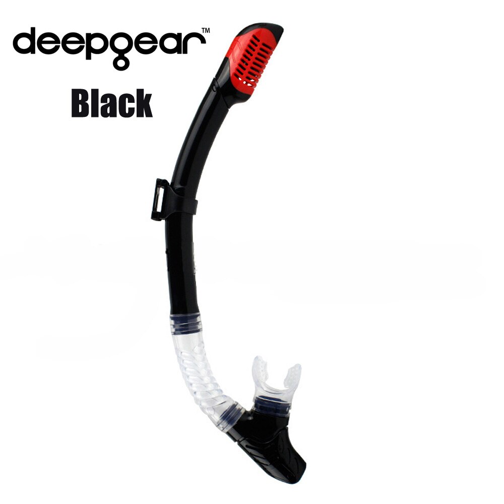DEEPGEAR Swimming and diving snorkels for adult Full dry diving breath snorkel tube Silicone snorkel Top watersport swim gears: Black Snorkel