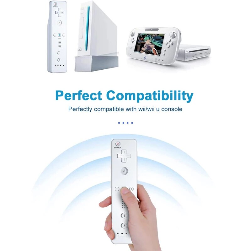 Télécommande Compatible Nintendo Wii Console manette de jeu sans fil contrôleur Nunchuck télécommande Joystick Joypad en option