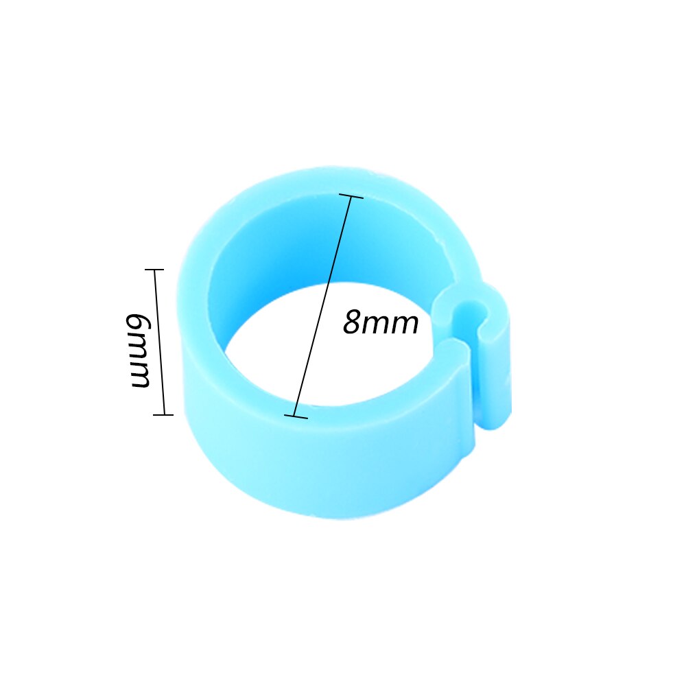 100 Pcs/set Inner Diameter 8mm Pigeon Leg Poultry Dove Bird Parrot Clip Rings Band Foot Ring Pigeon Supplies Bird Appliances