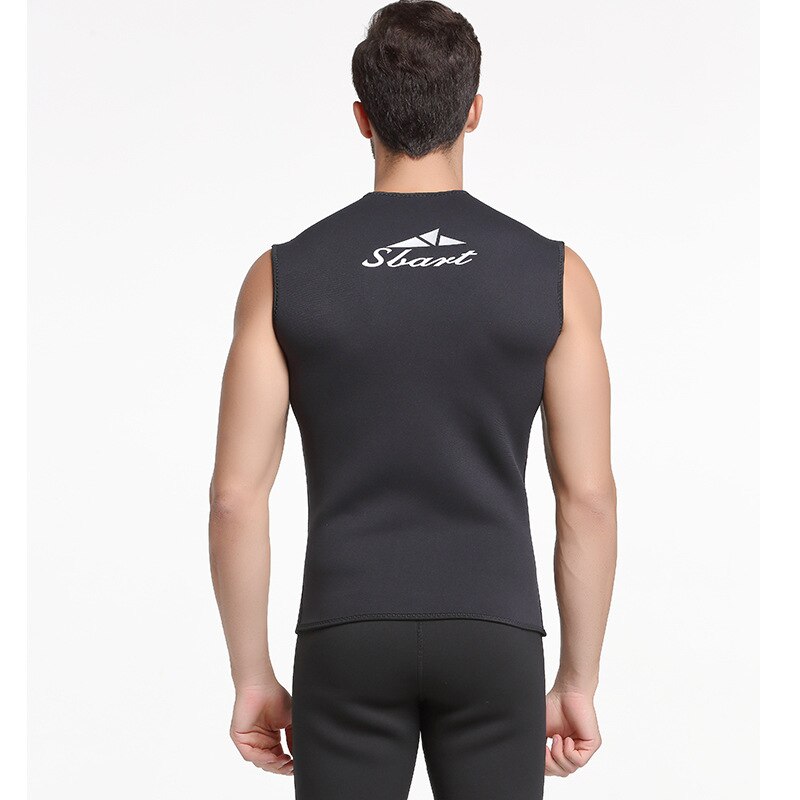 Sbart 1PC Neoprene 5mm Zip Up Scuba Diving Suits Vest Men Wetsuits Snorkeling Tops Male Swimsuits Rash Guards Bathing Suits DEO