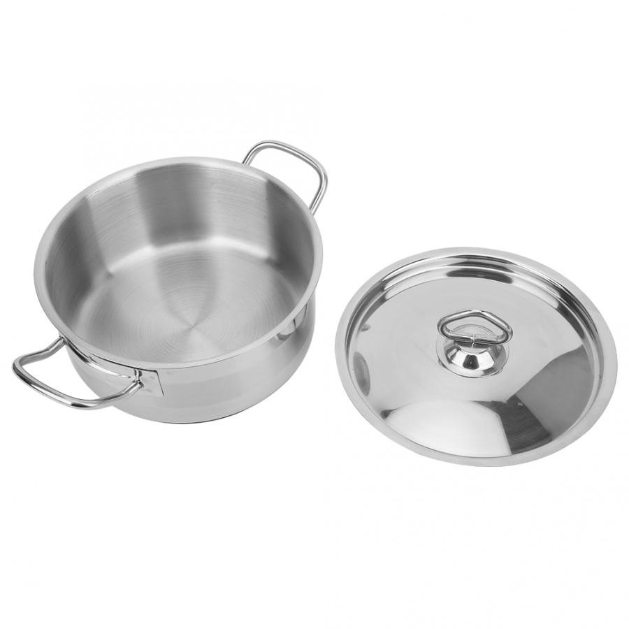 20cm Diameter Stainless Steel Cooking Pot Cookware Household Kitchen Tool with Dual Handle Kitchen Cookware Cooking Pots