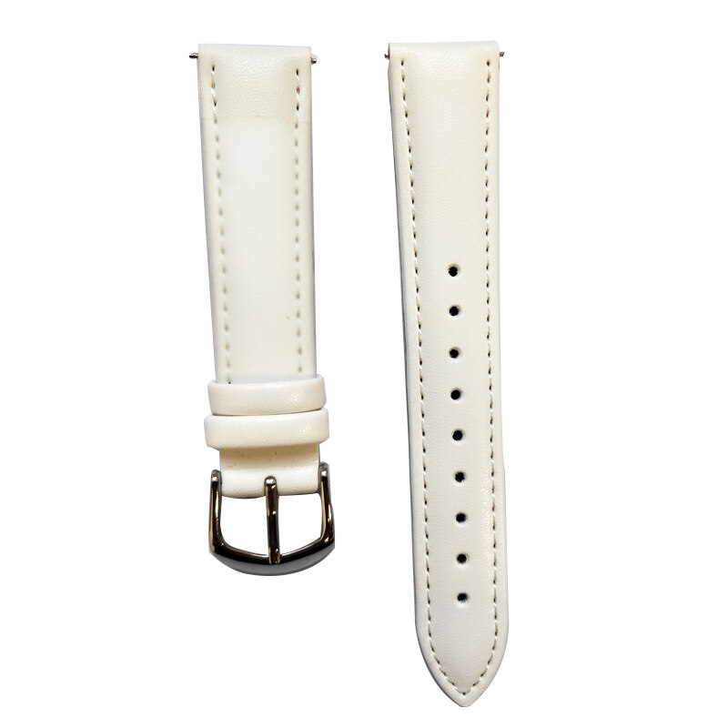 Bracelet de montre intelligente KW10 Original femmes acier inoxydable/cuir pour KW10 KW20 montres intelligentes bracelet de Smartwatch de remplacement: White Leather