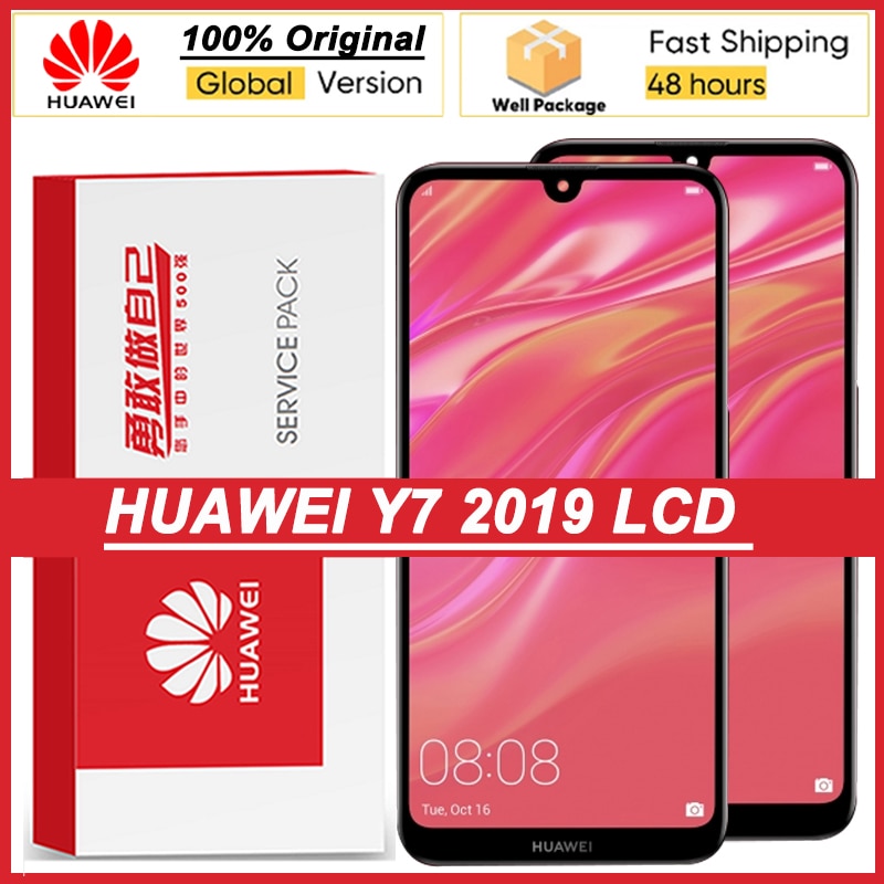 100% Original 6.26 ''Anzeige mit rahmen für Huawei Y7 LCD berühren Bildschirm Digitizer überspielen-LX3 überspielen-L23 überspielen-LX1 Reparatur Teile
