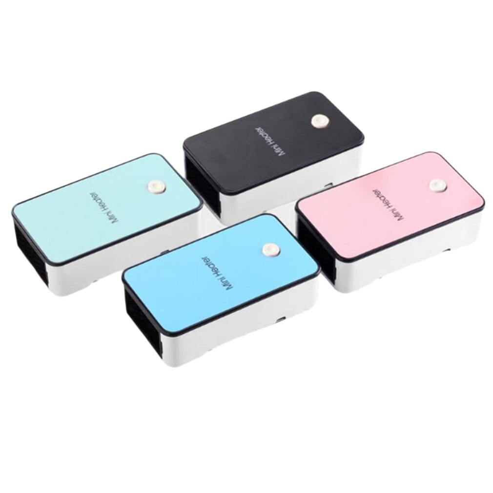 Portable Mini Fan Heaters Small Energy Saving Heaters On Office Desk Electric Heaters Black Portable Desktop Heaters