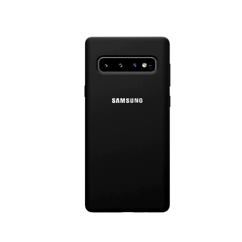 Samsung S10 Case Original Style Samsung Galaxy S10 S10+ S10e S10 Plus case Silicone Bottom Closed soft case Samsung S10 Cover: For Galaxy S10 / Black