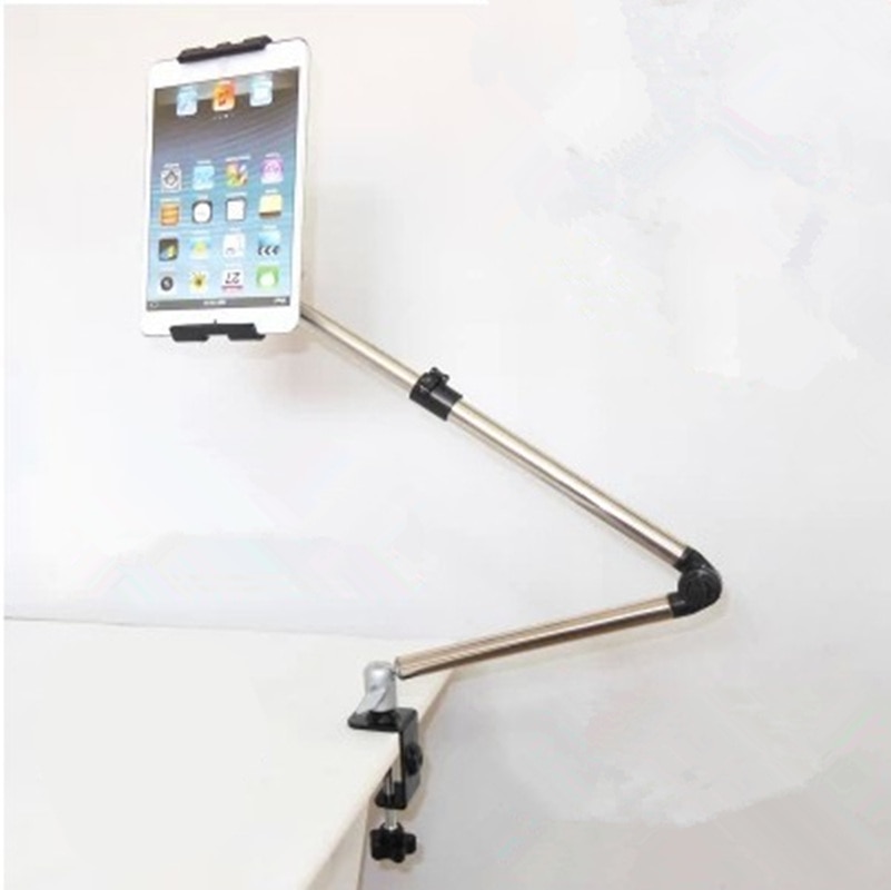 Desktop Tablet Stand Aluminium 360 Roterende Rekbaar Lange Arm Tabletten Houder Luie Bed Tafel Beugel Voor Ipad Mini Air