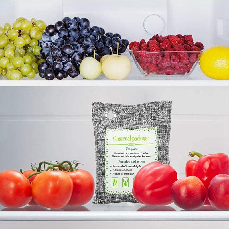 Aktywowany bambusowy węgiel drzewny torby 6 paczek (1200G) naturalne przyjazne dla środowiska dla domu, samochodu, szafy, obuwia.