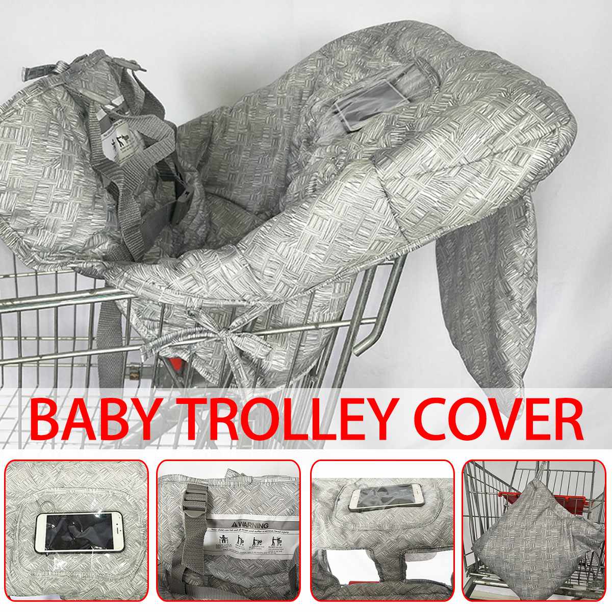 Multifunctional Children Folding Shopping Cart Cov... Grandado — free download