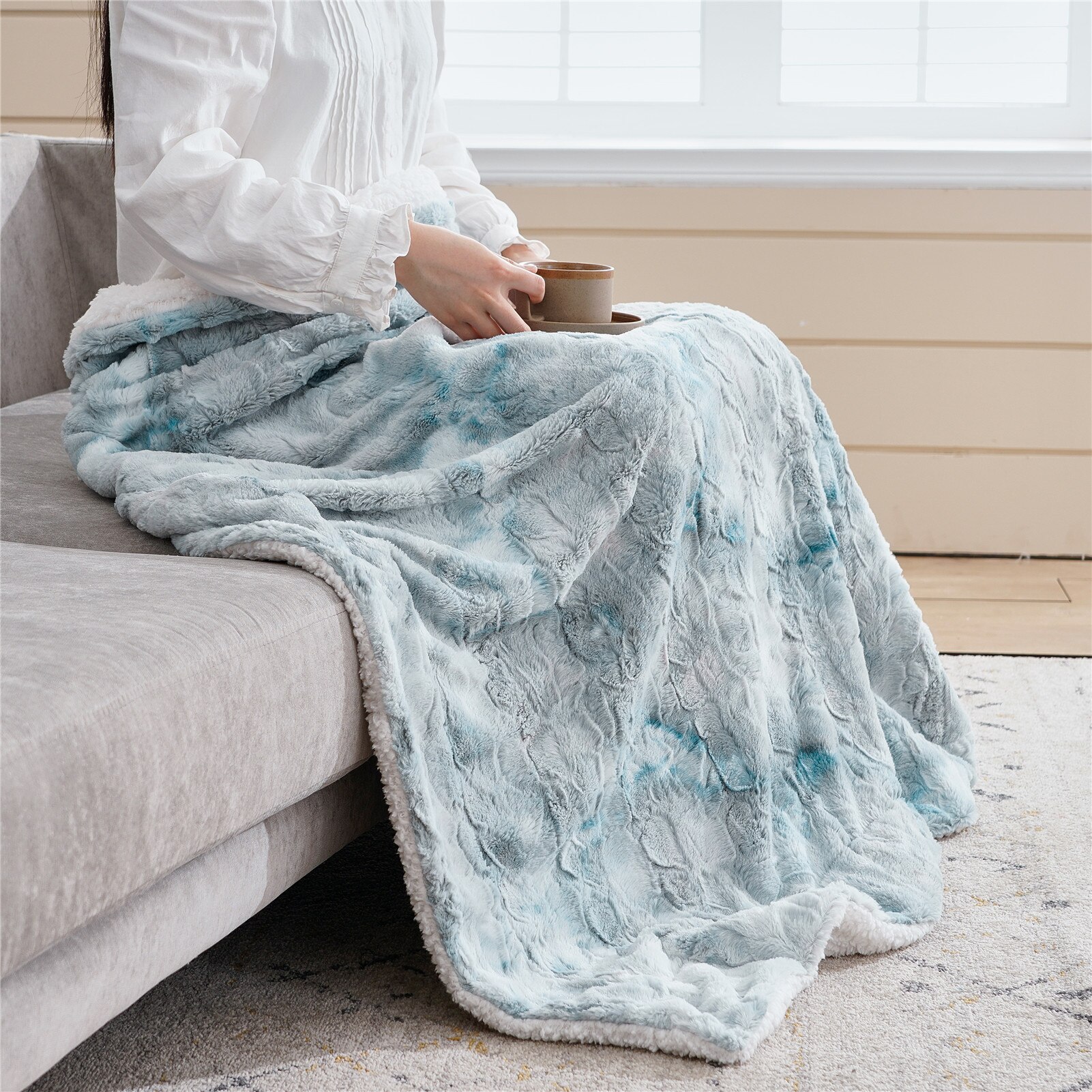 Kasjmier Dikke Sofa Dekens Fleece Sprei Voor Bed Dikker Pluche Dekens Double Layer Thuis Warmer Beddengoed Dekens