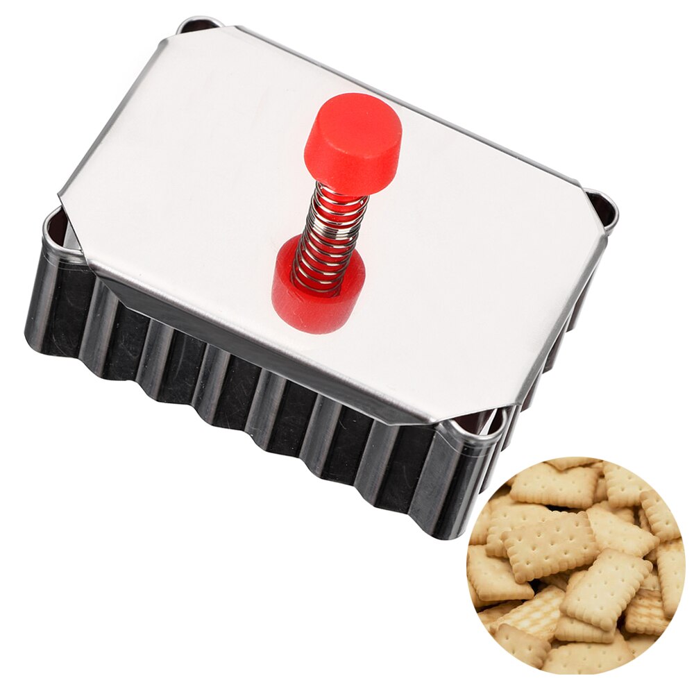 Gebak Decorating Mould Rvs Vierkante Biscuit Cutter Plunger Cookie Cutter Fondant Geperst Cookie Mold Diy Bakken Tools