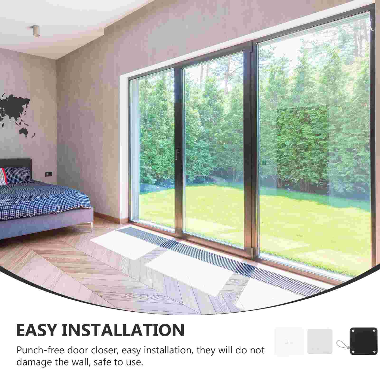 Punch-Free Door Closer Multifunction Residential Sliding Screen Door Closer