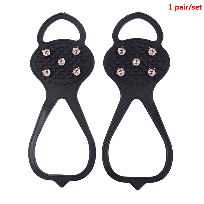 1 paire Marcher Taquet Pince À Glace Anti-dérapant Glace Neige Chaussure De Marche Spike Poignée Camping Escalade Glace Crampon Glace