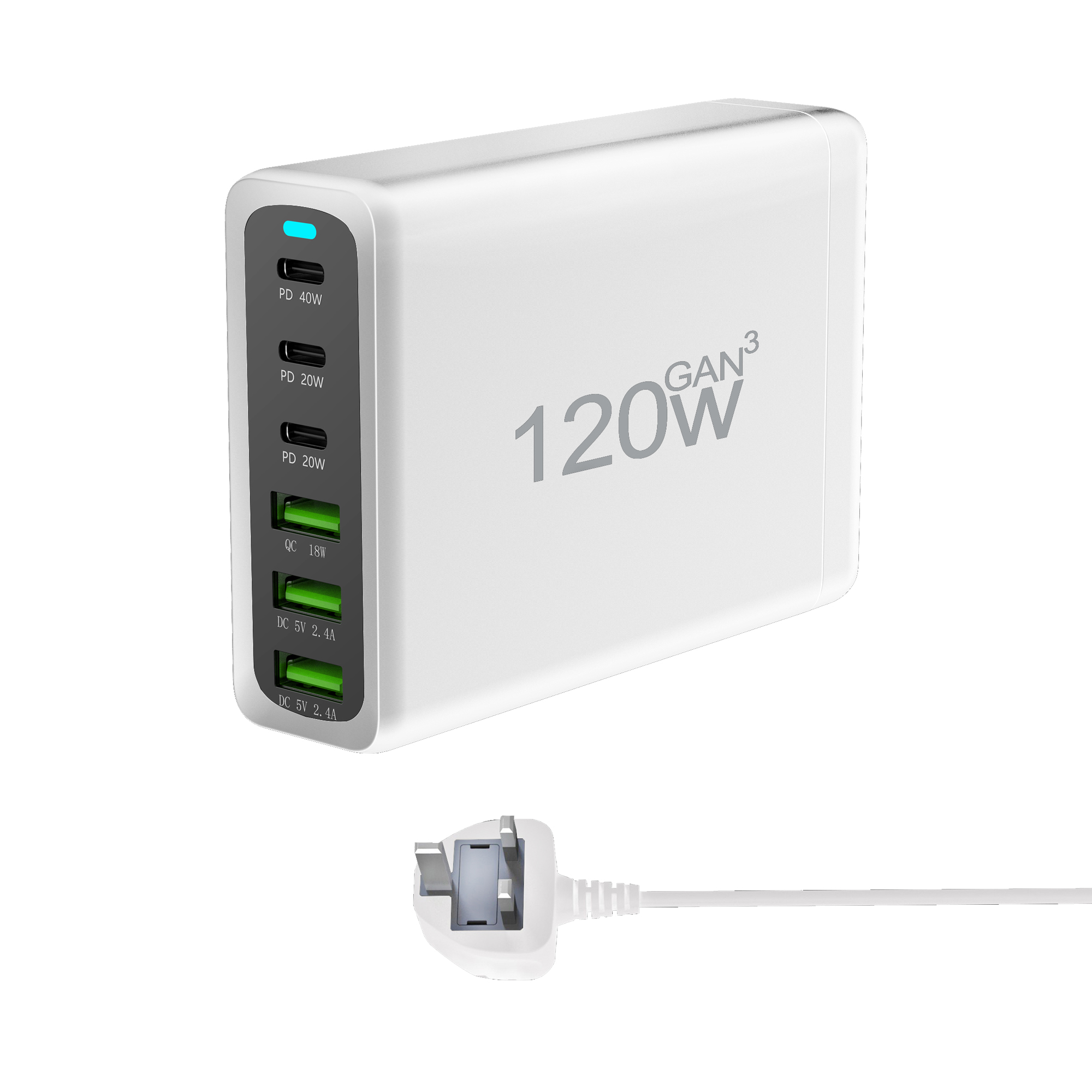 120w 200w gan oplader 6 poorten usb type c pd oplader snellader 3.0 usb type c snellader mobiele telefoon usb oplader: Au