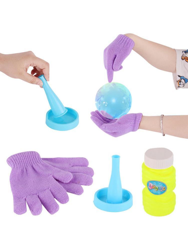 Magic Bubble Set Hand-Gemaakt Veilig Palm Bellen Met Bubble Handschoenen Lade Oplossing Blower Voor Kid Spelen Mode Outdoor speelgoed