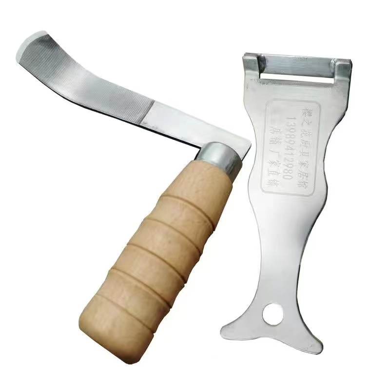 Coconut Opener Fruit Opener Double Ended Coconut Cutter With Wooden Handle Coconut Shell Knife Kitchen Gadget Opener Tool: army green