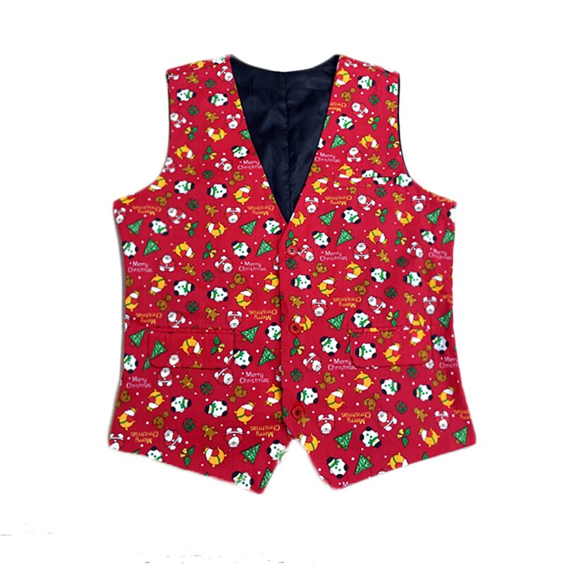 Gilet de noël vert et rouge pour homme, – Grandado