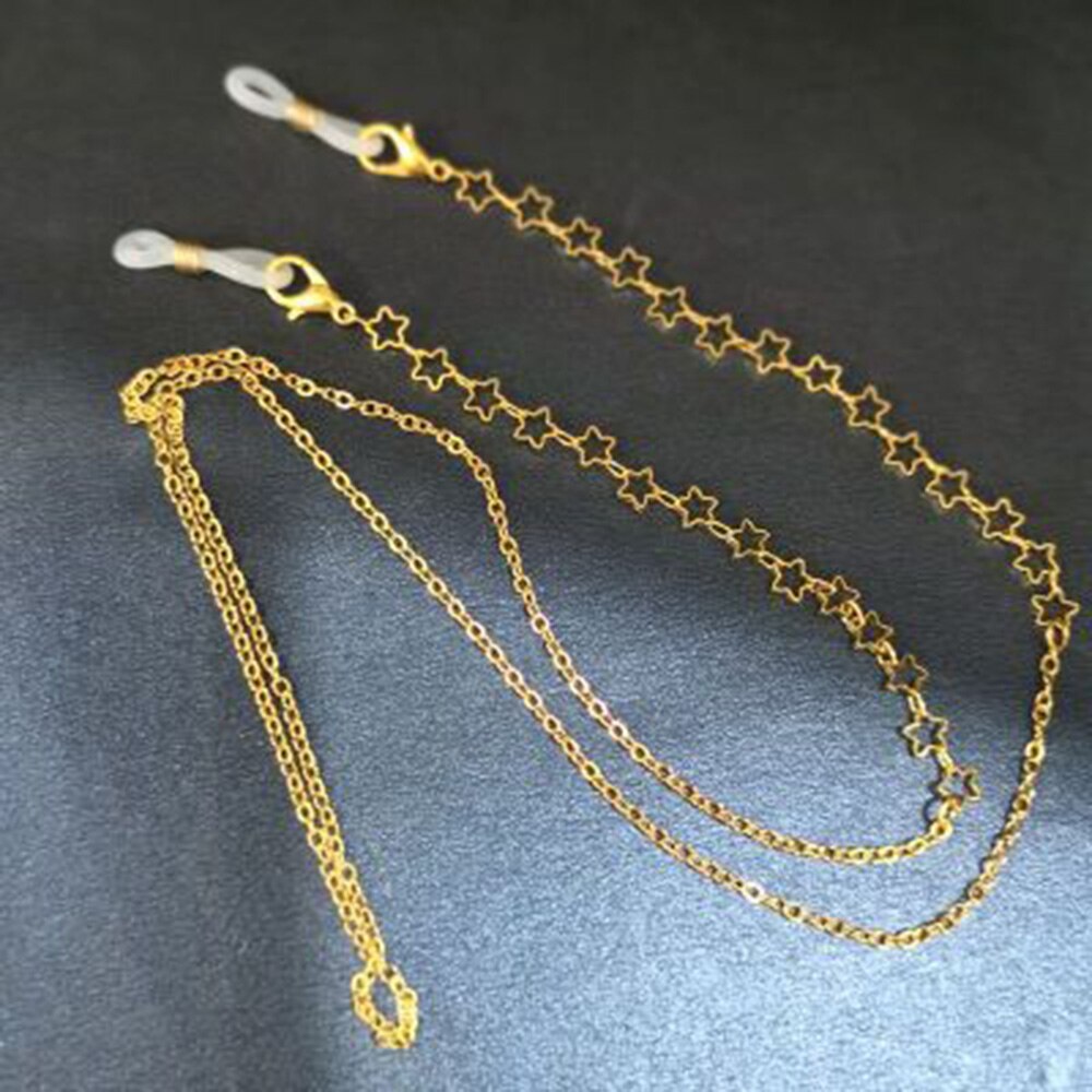 Cadena de cristal antideslizante para mascarillas Unisex, collar de 70cm, correa de protección solar para el cuello, 1 unidad