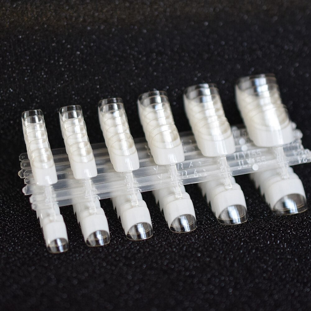 Kit de manicura francesa, puntas de media uña, transparente, cuadrada, DIY, 24 Uds.