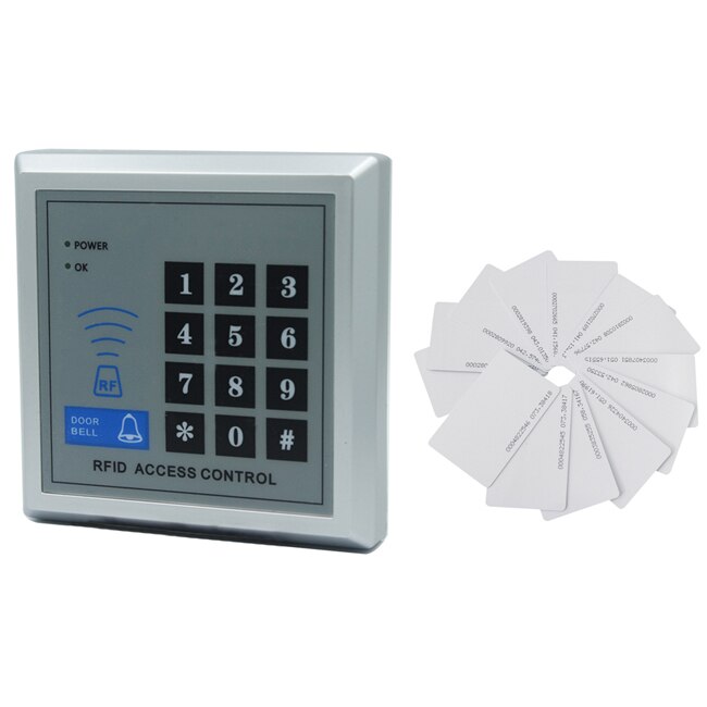 125Khz RFID Proximity Entry Door Lock RFID Access Control System Device Machine Security: x2 and 10 ID cards