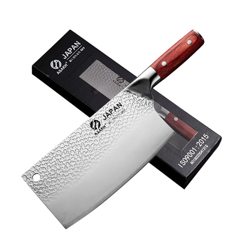 7.5" Chinese Kitchen Chef Knife Forged Cook Slice Knife Stainless Steel Meat Vegetables Cleaver Butcher Knife