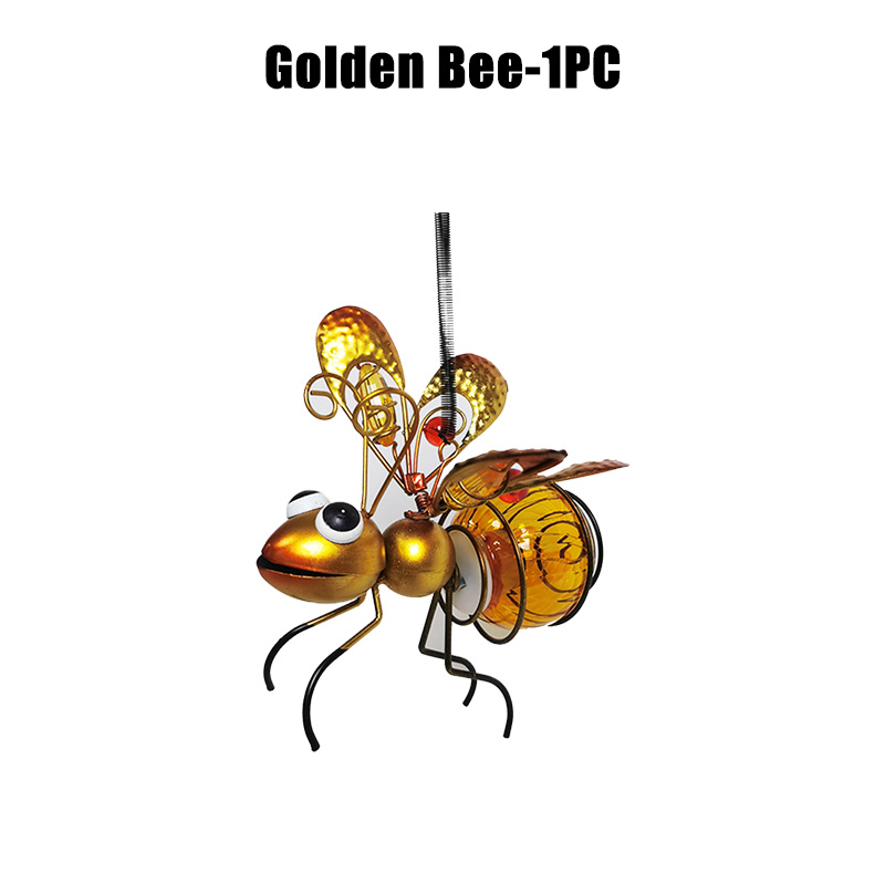 10 Stück Solar- betriebene Insekten lampe hängen fliegende Insekten Lampe Ich bin Freien Garten Insekt Licht Ornament für Rasen Sommer Party Hochzeit Deko: Gelb