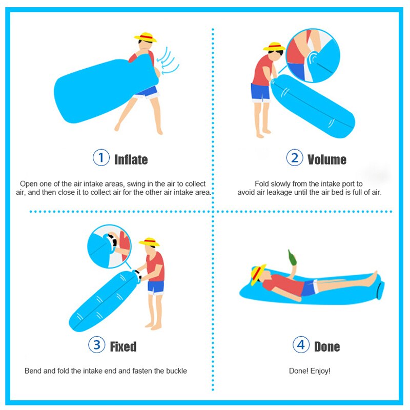 Sofá de aire inflable para acampar al aire libre, tumbona ultraligera plegable, asiento portátil para adultos y niños, Picnic, cama para dormir en la playa