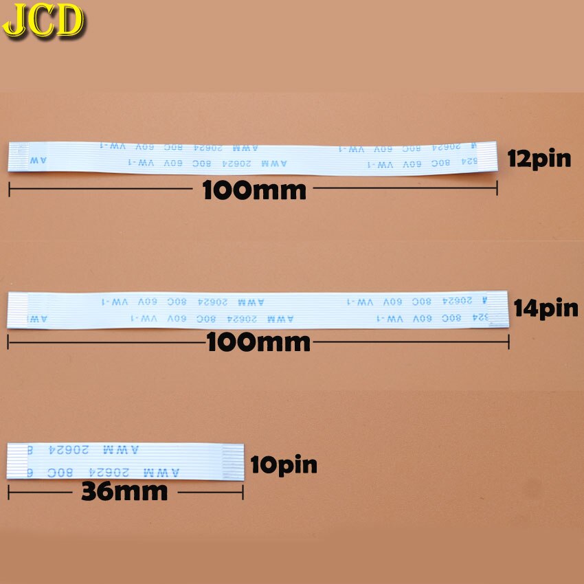 JCD 10pcs Charging PCB Board and Power switch Flex Cable For PS3 slim PS2 10pin 12pin 14pin Ribbon Flex Cable for PS4