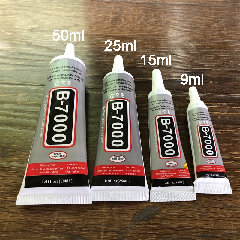 1 sztuk B-7000 9/15/25/50ml uniwersalny przezroczysty mocny klej klej uniwersalny Super klej do DIY do produkcji biżuterii naprawy przedmiotu