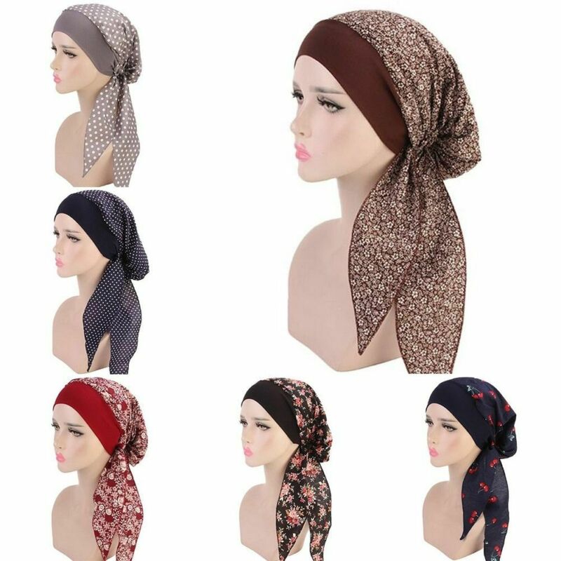 Pañuelo indio para la caída del cabello para mujer, hiyab musulmán, gorro turbante, gorro estilo turbante