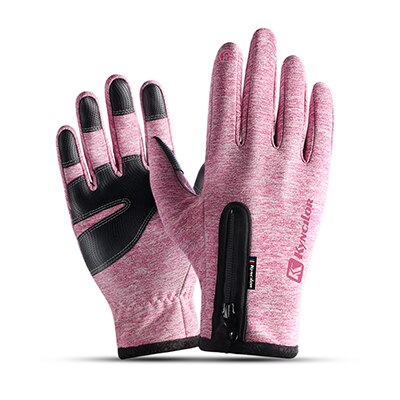 Heren winterhandschoenen herfst winter warm touchscreen winddicht volledige vinger fiets handschoen ski handschoenen: Pk / Xl