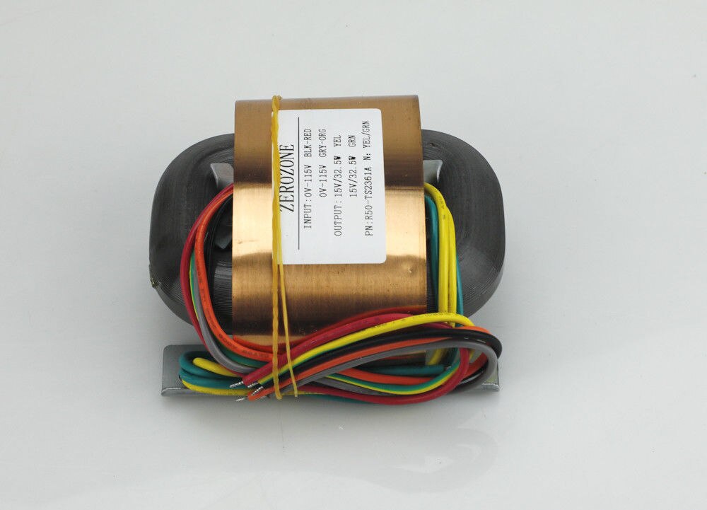 ZEROZONE 65VA 4 lignes pur cuivre r-core transformateur 9V 12V 15V 18V 20V 24V 26V 28V-L13-15-3