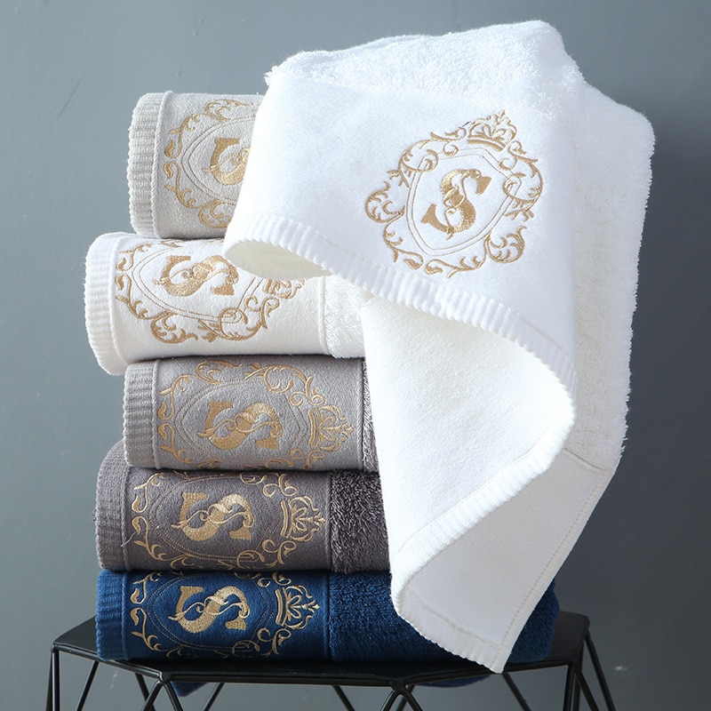 Hoogwaardige 100% Katoen Luxe Gezicht Badhanddoek Set Zachte Vijf Sterren Hotel Handdoeken Voor Volwassenen Serviette Sets 80x160cm