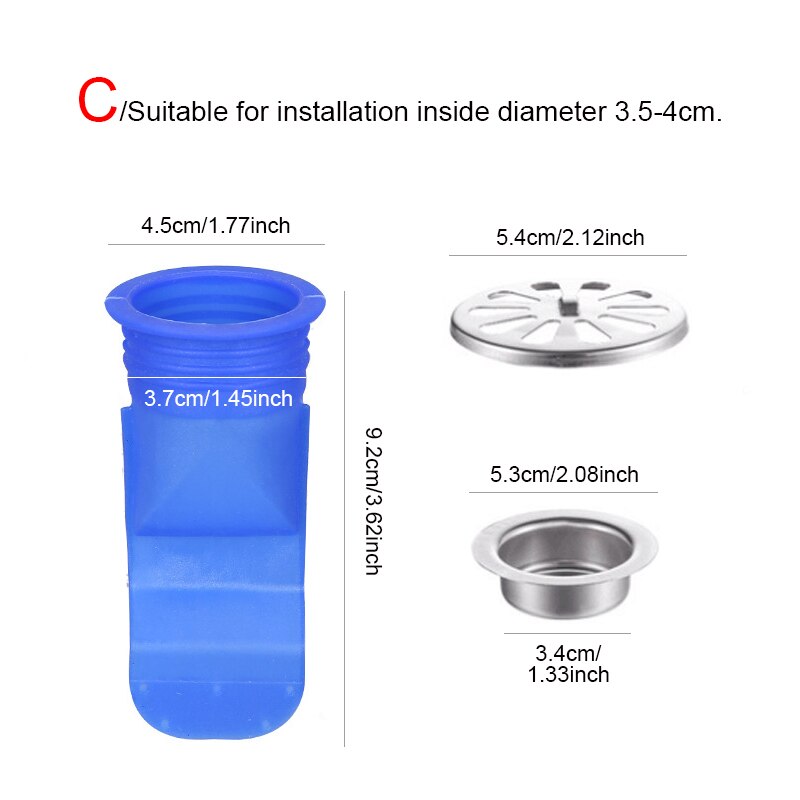 Filtre de reflux Anti-odeur en Silicone pour salle de bains de désodorisation, filtre de refoulement, Anti-odeur, Anti-insecte: C